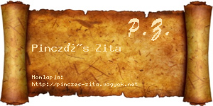 Pinczés Zita névjegykártya